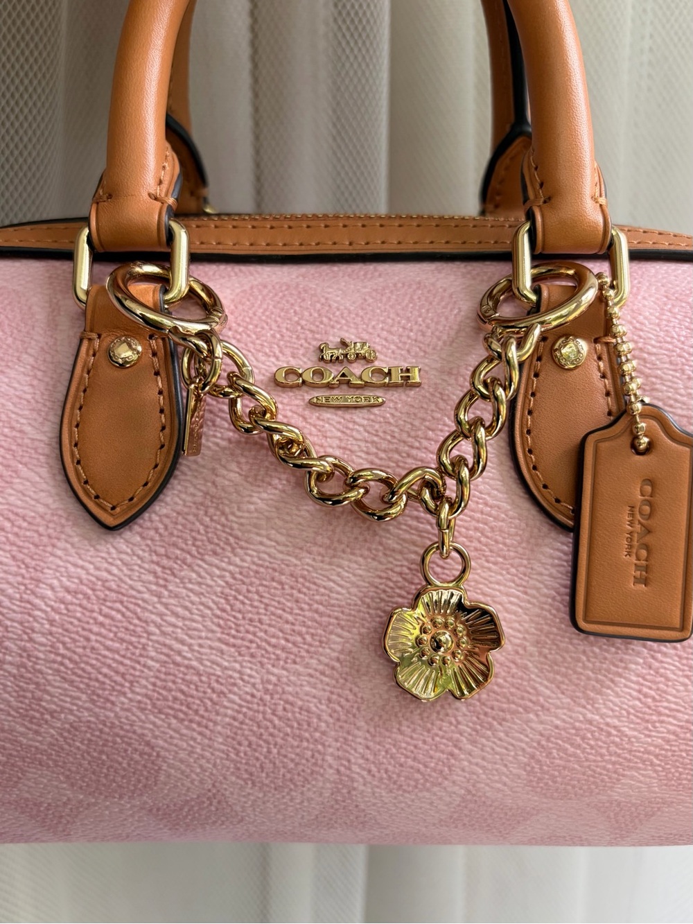 Coach Powder Pink Mini Rowan - Picture 6 of 8